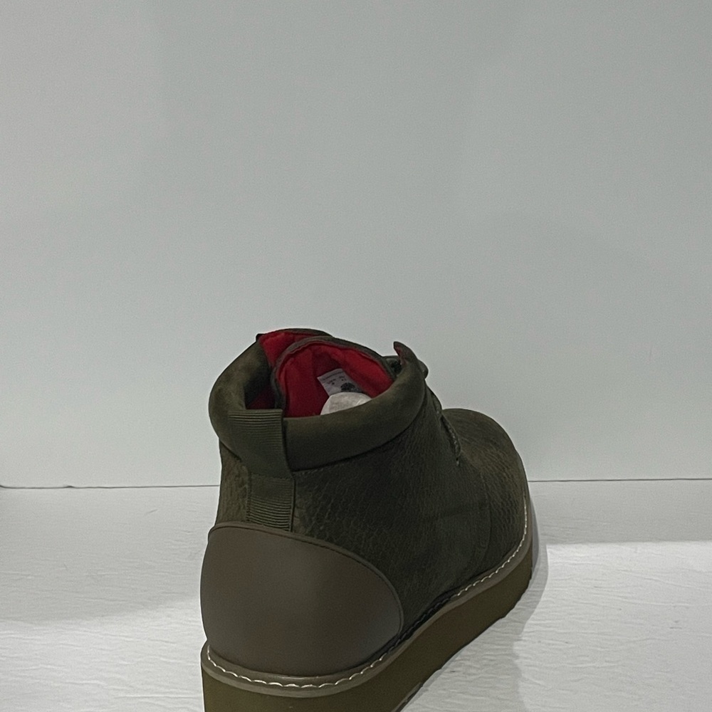 Tayno boot shoes ankle casual Oxford olive thick sole - Picture 4 of 5